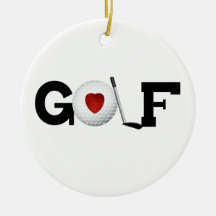 Golf With Golf Ball Tshirts and Gifts Christmas Tree Ornaments