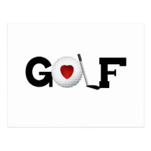 Golf With Golf Ball Tshirts and Gifts Post Card
