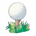 golfball sitting on golf tee cut outs