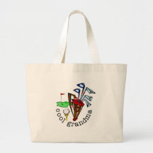 GOLFER GRANDMA CANVAS BAGS