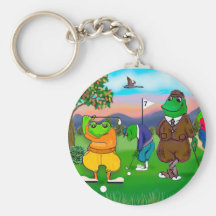 Golfing Frogs - Tournament Key Chain