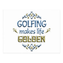 GOLFING is Golden Post Card