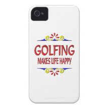 Golfing Makes Life Happy iPhone 4 Case-Mate Case