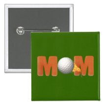 Golfing Mum Buttons