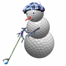 golfing snowman christmas cut outs