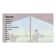Gondola Ride On The Elbe Near Dresden Business Card Template