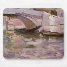 Gondolas by Sargent, Vintage Victorian Fine Art Mouse Mat