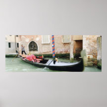 Gondolier in Venice Poster