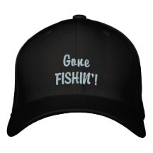 Gone Fishin' Anglers CAP Embroidered Baseball Cap