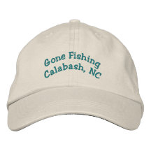 Gone Fishing         Calabash, NC Embroidered Baseball Cap