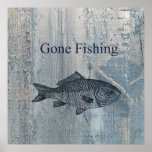 Gone Fishing Fish Poster
