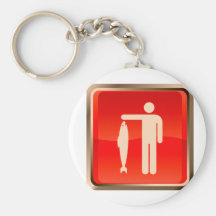 Gone Fishing Sign Key Chain