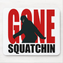 Gone Squatchin - Black and Red Mouse Pad