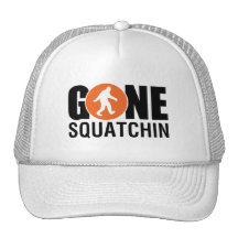 Gone Squatchin Blue Trucker Hats