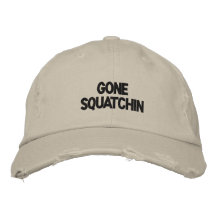 Gone Squatchin Embroidered Baseball Caps
