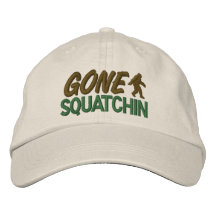 Gone Squatchin - Green & Brown Embroidered Hat