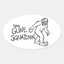 Gone Squatchin Oval Stickers