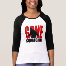 Gone Squatchin (Red & Black) T-shirt