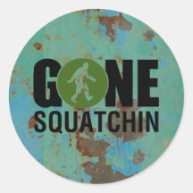 Gone Squatchin Vintage Stickers