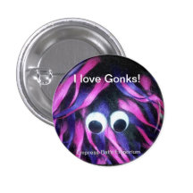 Gonks! novelty button/badge