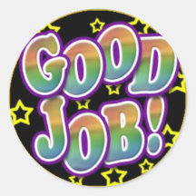 Good Job Round Sticker