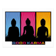 Good Karma Buddhas Post Card