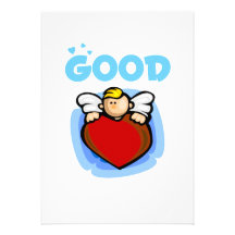 Good Little Angel on Heart Custom Invitation