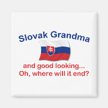 Good Looking Slovak Grandma Fridge Magnets