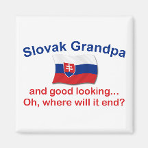 Good Looking Slovak Grandpa Refrigerator Magnet