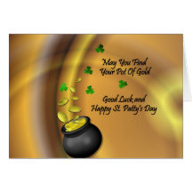 Good Luck And Happy St. Patty's Day Greeting Card