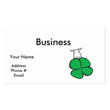 Good Luck Clover Cow Business Card