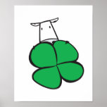 Good Luck Clover Cow Print