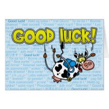 good luck cow - skydive card