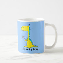 good luck dino coffee mug