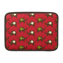 Good luck elephants kawaii red cute animal pattern sleeves for MacBook air