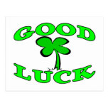 Good Luck Four Leaf Clover Post Cards
