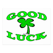 Good Luck Four Leaf Clover Post Cards