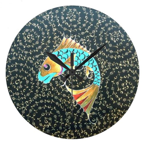 Good Luck Koi Carp Fish Symbol Wall Clocks Zazzle