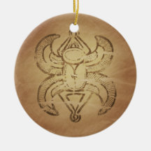 Good Luck Scarab Assyrian Magic Charms Christmas Tree Ornaments