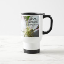 GOOD MORNING SUNSHINE Coffe Mug APPLE BLOSSOMS