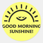 Good Morning Sunshine Round Stickers