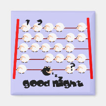 good night sheep fridge magnet