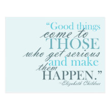 Good Things Come Motivational Postcard