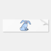 Goofy Blue Bunny Bumper Stickers