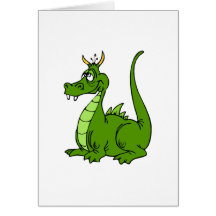 Goofy Green Dragon Card