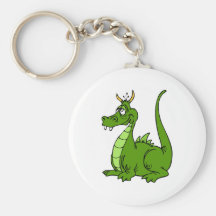 Goofy Green Dragon Keychains
