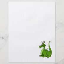 Goofy Green Dragon Personalized Flyer