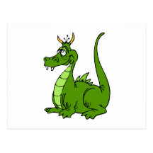 Goofy Green Dragon Post Cards