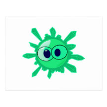 Goofy Green Face Post Card