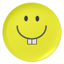 Goofy Grin Smiley Face Plate